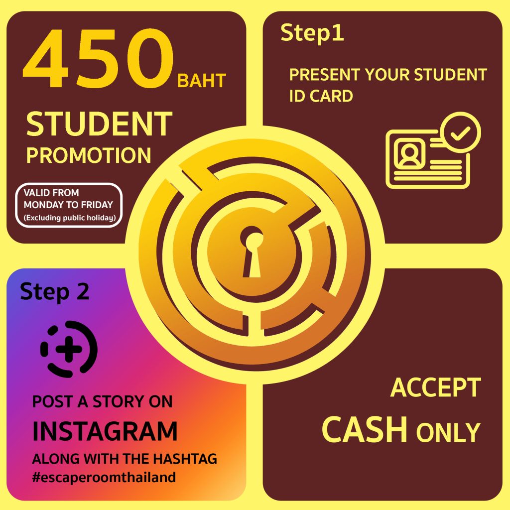 Student Promotion STUDENT PROMOTION – Escaperoom Thailand